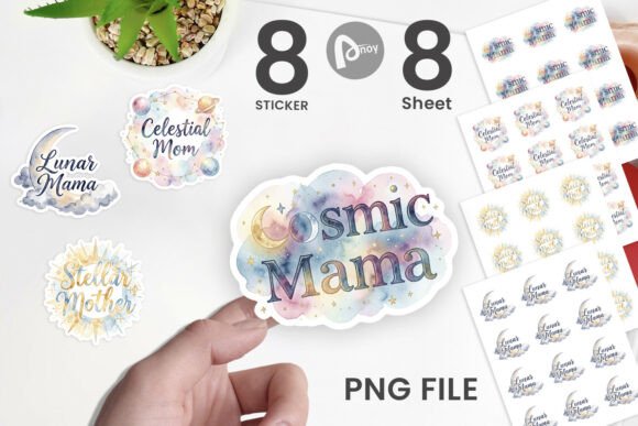 Download Celestial Boho Mother Watercolor Sticker - Celestial boho Collection