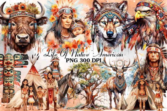Download Life of Native American Clipart Bundle - Bundle Collection