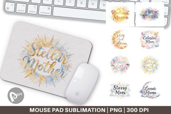 Download Celestial Boho Mother Mouse Pad Design - Celestial boho Collection