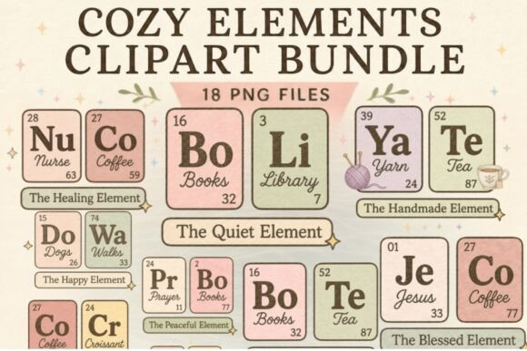 Download Cozy Elements Clipart Bundle PNG, Faux - Bundle Collection