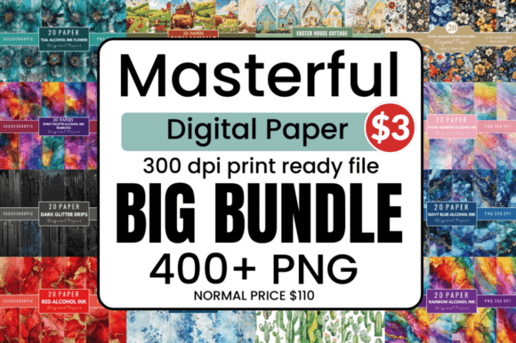 Download The Masterful Mega Digital Paper Bundle - Bundle Collection
